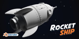3D rocket ship model