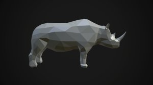 3D model rhinoceros rhino