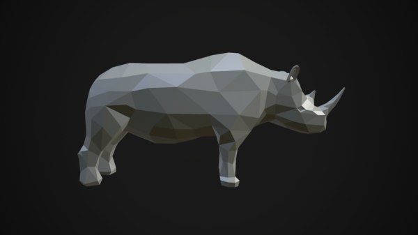 3d rhinoceros