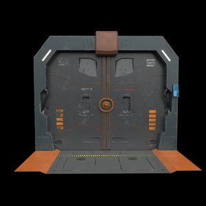 sci fi door 3D model