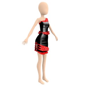 3D salsa dress