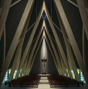 church interior 3D model