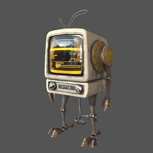 tv robot 3D model