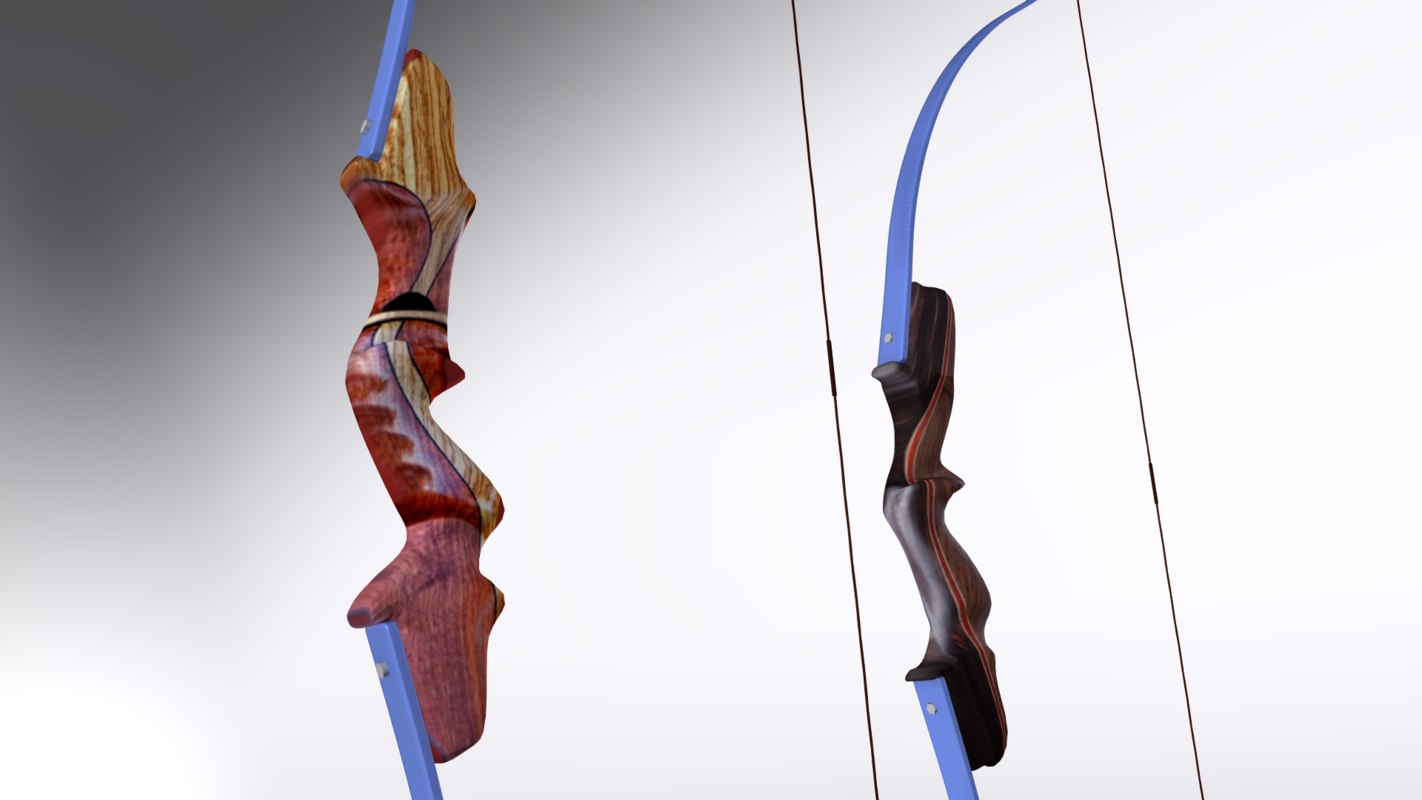 3D model takedown recurve bows TurboSquid 1310012