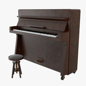 3D generic upright piano model