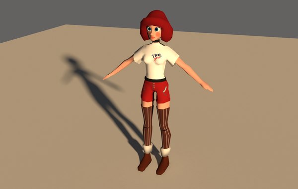 woman girl character 3D