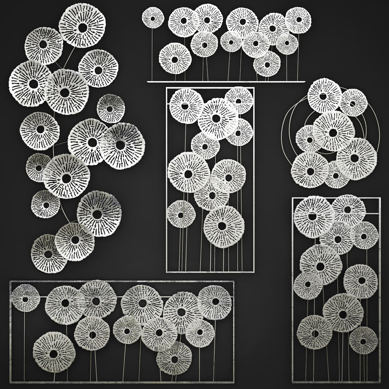 Silver wall art sculpture 3D TurboSquid 1310187