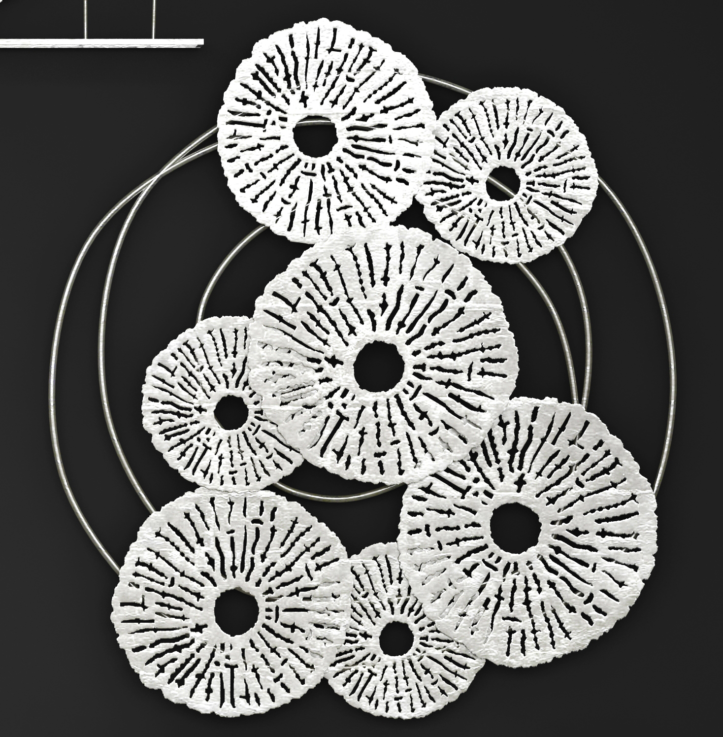 Silver wall art sculpture 3D TurboSquid 1310187