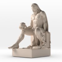 statue st jeronimus 3D model