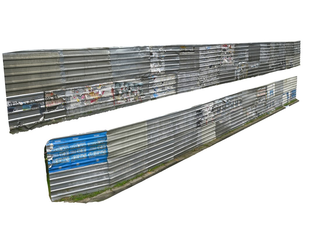 Metal Construction Barrier Pack 2 3d Turbosquid 1310332