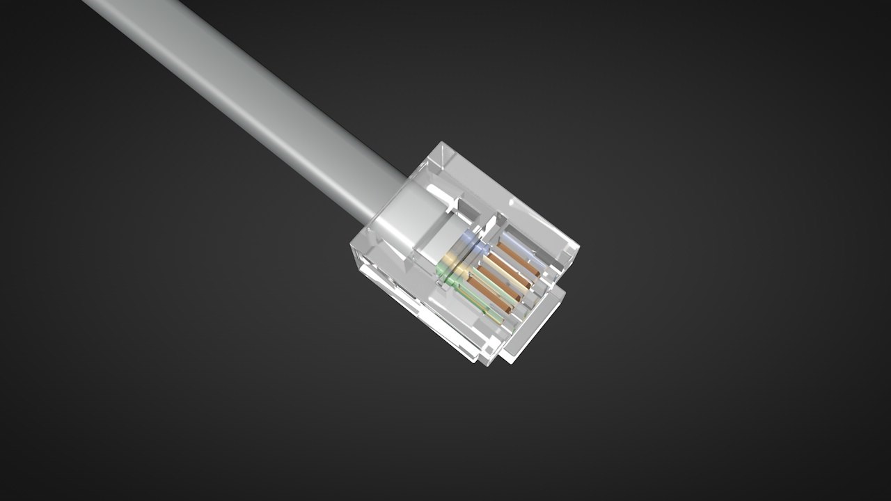 3D connector rj11 model TurboSquid 1310378