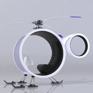 3D helicopter car buggy model