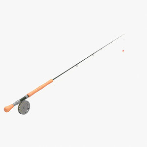 fishing fly rod 3D model