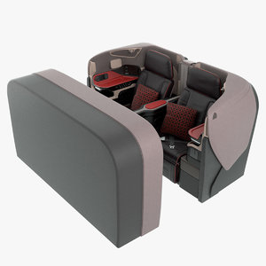 business airplane seat singapore 3D model