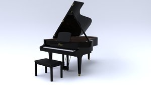 3D grand piano