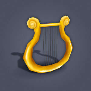 greek harp 3D model
