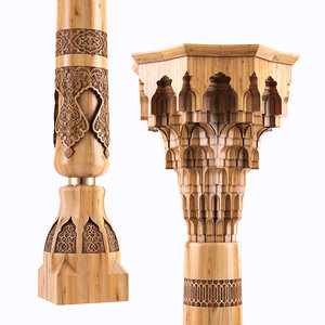carved column 3D model
