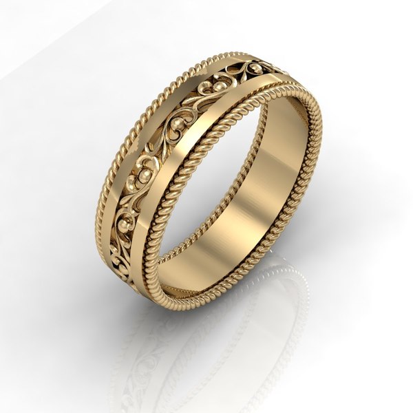 3D fashionable wedding ring - TurboSquid 1310970