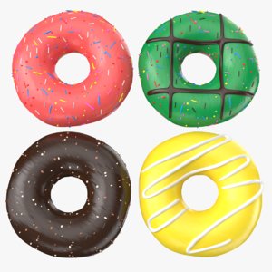 donuts modeled 3D