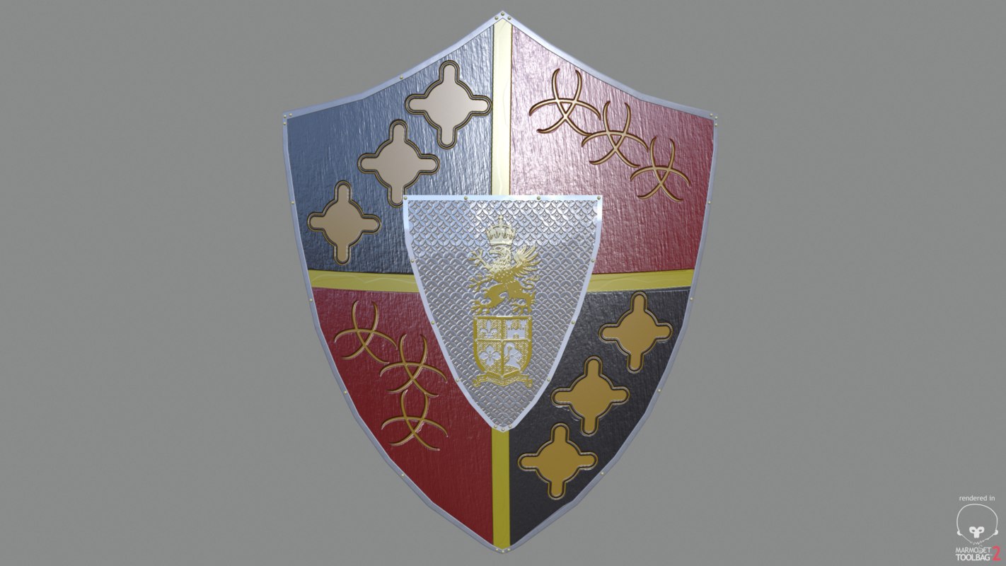 Medieval kite shield model TurboSquid 1311068