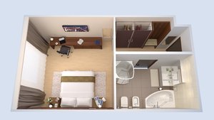 hotel room 3D model