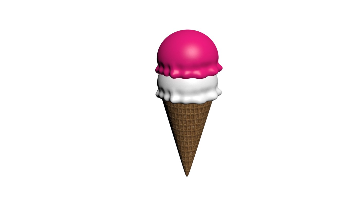Ice cream cone 2 3D TurboSquid 1311408