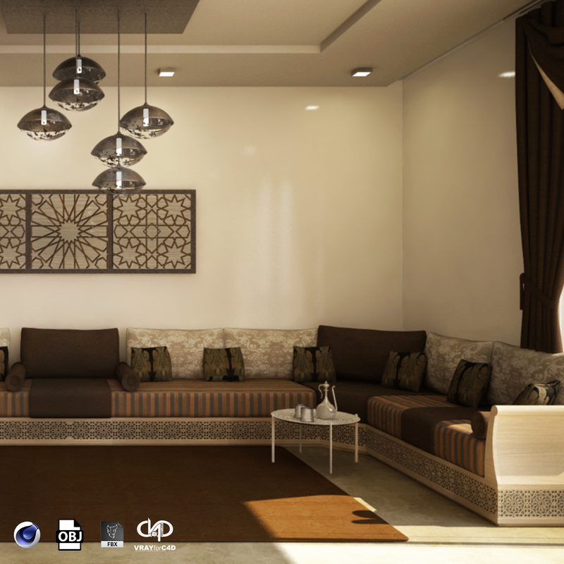 modèle 3D de Salon marocain et moderne - TurboSquid 1311631