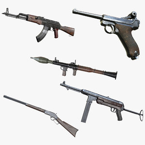 3D aaa weapons vol 1 model