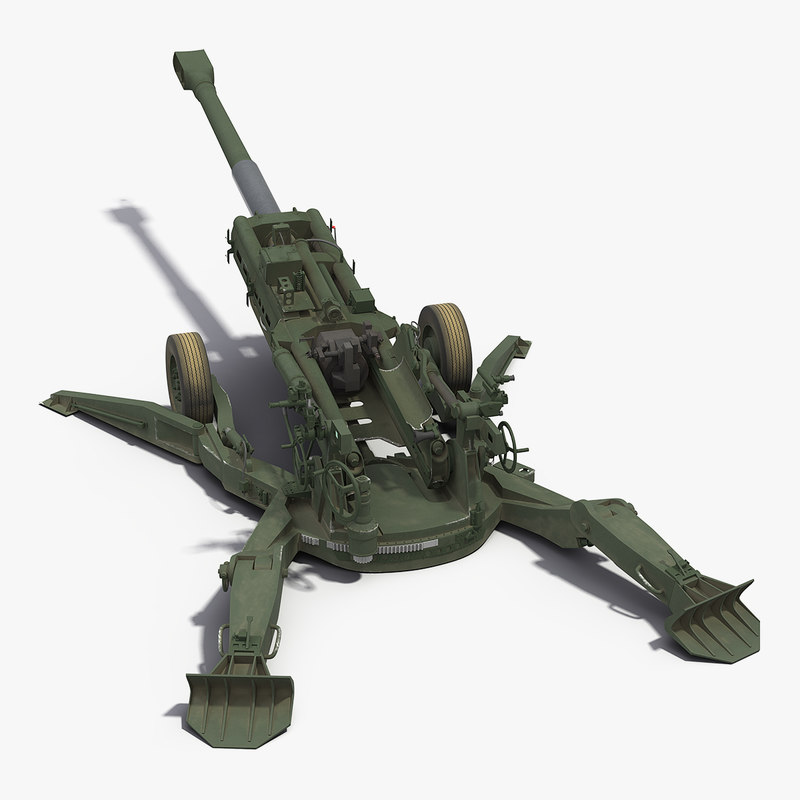 3D m777 howitzer 155mm battle TurboSquid 1311939