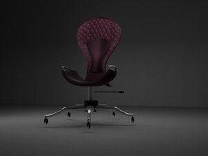 feminine office chair 3D