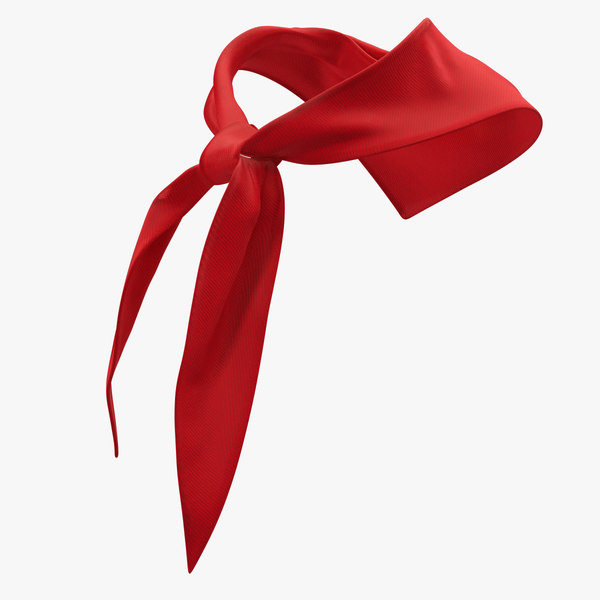silk red pioneer tie 3D model
