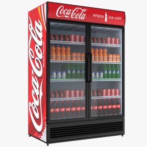3D filled coca cola fridge
