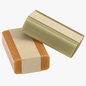 bar soap packaging 03 3D model