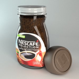 3D nescafe selection coffee container model