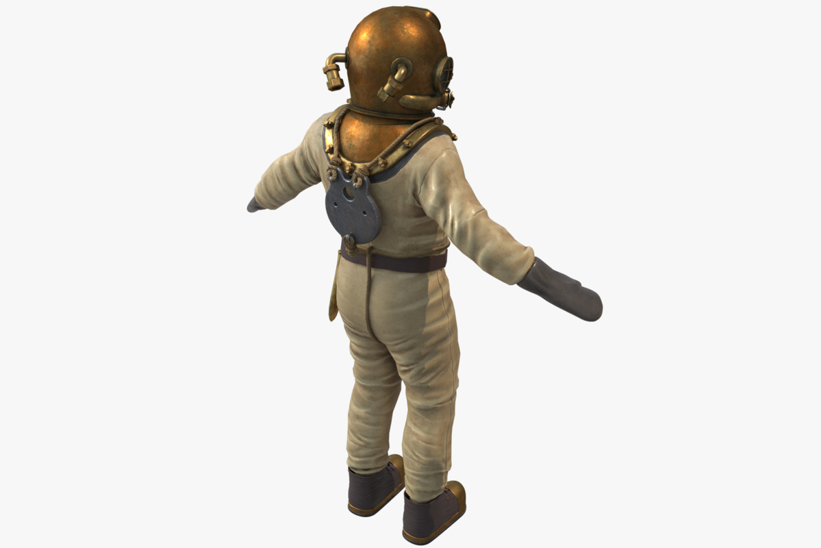 3D old diver suit TurboSquid 1312460