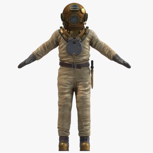 3D old diver suit