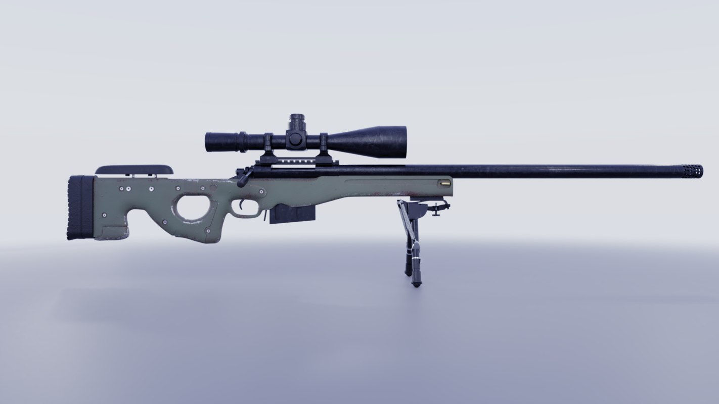 Sniper blender model - TurboSquid 1312466