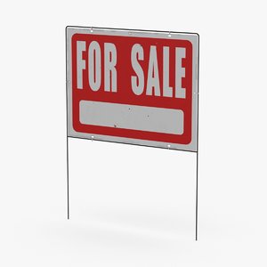 home-for-sale-sign-02---without-sold-sticker 3D