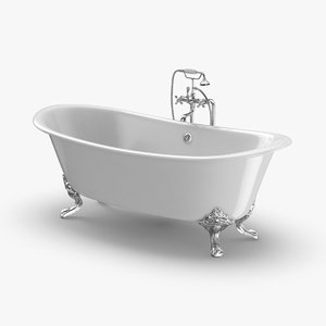 classical bathtub - faucet 3D