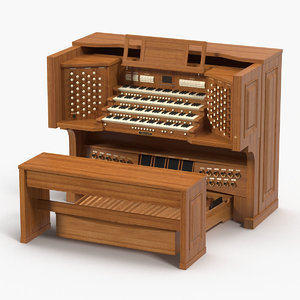 organ piano 3D model