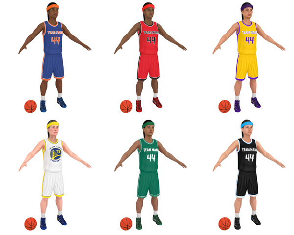 3D pack female basketball player
