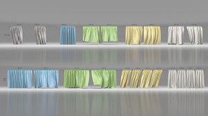 3D curtains animation