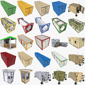 containers iso cargo 3D model