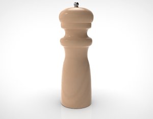 3D wooden pepper grinder