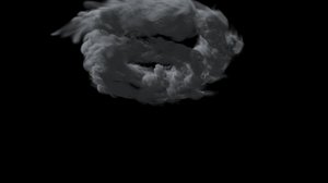 swirly clouds menacing 3D model