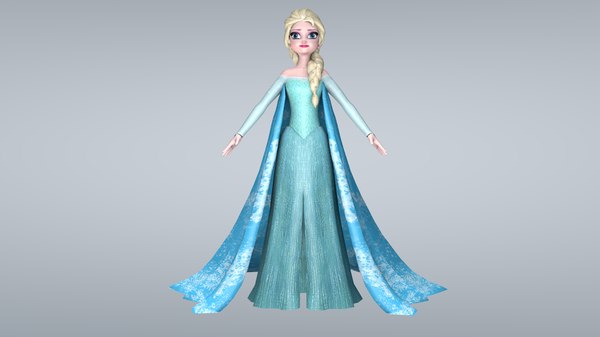3d Elsa Frozen Model Turbosquid 1313174