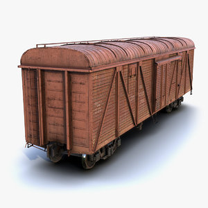 low-poly boxcar car model