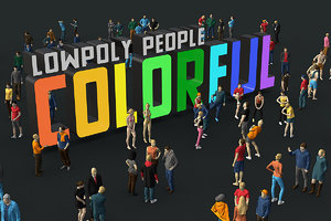 3D people colorful model