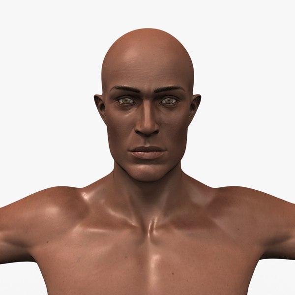 realistic male character body model