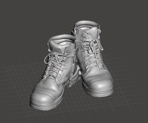 3D work boots model